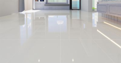 Modern Tile Floors in Kitchen